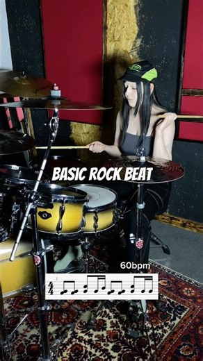 how to play a basic rock beat 🥁