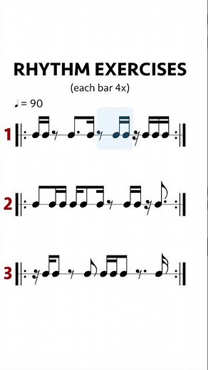 Rhythm exercises for musicians 🎵🥁 #rhythm #drumming #sightreading