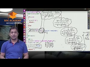 Decimal to binary conversion using Recursion in C | Suresh Agrawal