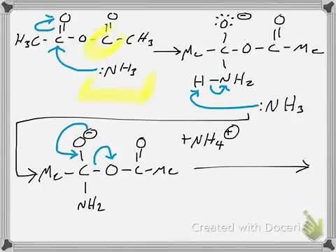 Synthesis of Acetamide from Acetic Anhydride (RXN Mechanism)