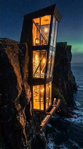 Building the Impossible: Steel Tower on a Sheer Black Cliff Face