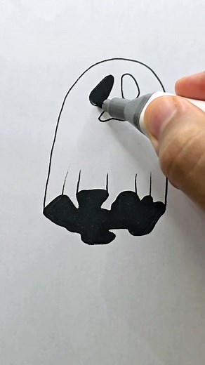 1.3K views | Learn to draw a ghost  easily #drawing #art #artist #like | Cocoya art | Facebook