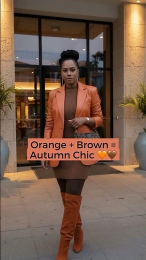 Look Expensive In Orange and Brown Combo #ootdinspo