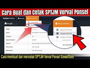 How to Create or Print SPTJM Verification for Teacher and Student Cell Phones