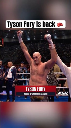 Tyson Fury wins in his return after 16 months 👏 (Courtesy of Netflix and The Ring)