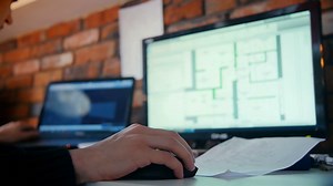 Man Working At Computer In Contemporary Stock Footage SBV-307983230 - Storyblocks