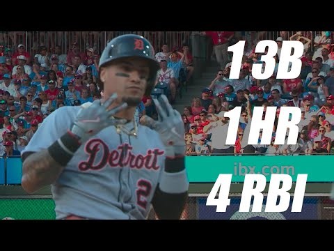 Javier Baez Drives in 4 Runs with a Triple and a Home Run vs Phillies