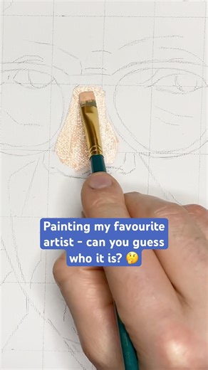 Gouache Portrait Painting Time Lapse 🖼️ #shorts #art #painting