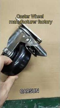 Medium Caster 4 Inch Black PU Swivel Caster Wheel with Brake