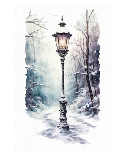 Winter Lamp Post Watercolor Print, Christmas Decor (digital Download) - Etsy Israel