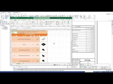 Solid Edge Macro - BOM to Excel - Free Macro