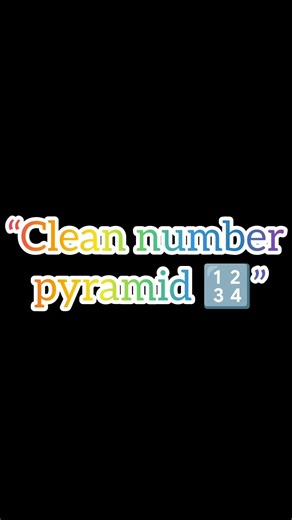Number Pyramid Pattern in C | Nested Loops | C Programming Shorts #shorts #cprogramming #viralshorts