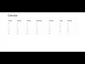 Create a Calendar in PHP