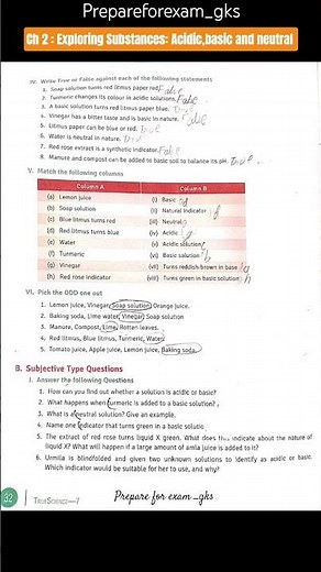 Class 7th Science|| Ch 2 Exploring Substances: Acidic, basic and neutral #prepareforexam_gks #ncert