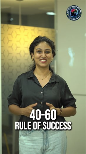 Neuron Nursing Academy on Instagram: "🔥 40 : 60 RULE OF SUCCESS 🔥 🚨 Why do many students fail the NORCET exam? 🚨 Not due to lack of effort… 👉 But because of the WRONG STRATEGY! Most aspirants waste time on ❌ Lengthy video classes ❌ Endless discussions ❌ Less MCQ & test practice 🔥 40 : 60 RULE OF SUCCESS 🔥 ✅ 40% Theory & Concept Learning ✅ 60% MCQ + Test Practice & Analysis At Neuron Nursing Academy, our entire coaching system is designed strictly on the 40:60 rule, helping you improve acc