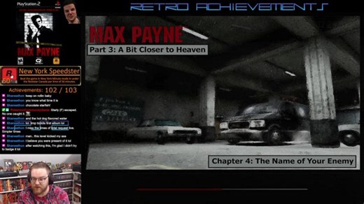 Day 4 of Max Payne [PS2] NYM Run - Last Cheevo - (102/103) - Retro Achievements .20% to sub 1%