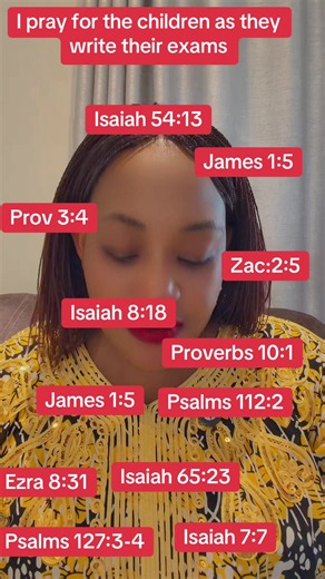 Prayer for Children Writing Exams | Isaiah 54:13 & James 1:5