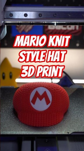 Mario Hat 3D Print in Knit Style #mario #3dprint