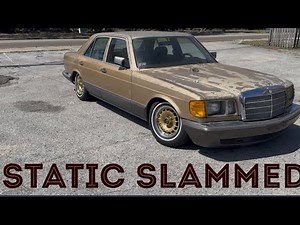Part 6 Mercedes W126 project Burt Reynolds: cutting springs all around for perfect slammed Benz