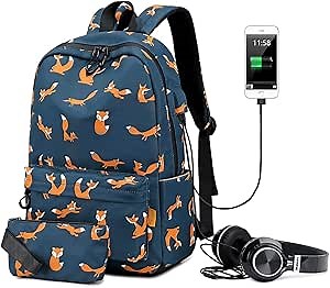 Travel Laptop Backpack with USB Charging Port & Headphone Interface