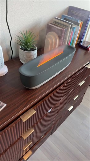 This fireplace air humidifier is my favorite. #airhumidifier #humidifier #fireplacehumidifier #qvc #roomessentials