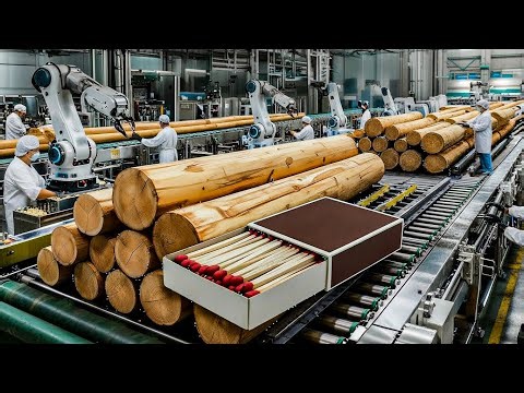 How Matchsticks Are Made | Inside a Matchbox Factory (Complete Process)