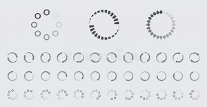 Circular Loading Buffering Icons Vector Set Stock Vector - Illustration of interface, internet: 276722027
