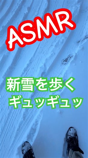 【ループで聞ける】新雪のギュッギュッ音が気持ちいい☃️#asmr #ゴリゴリ #雪 #雪道 #寝落ち #新雪