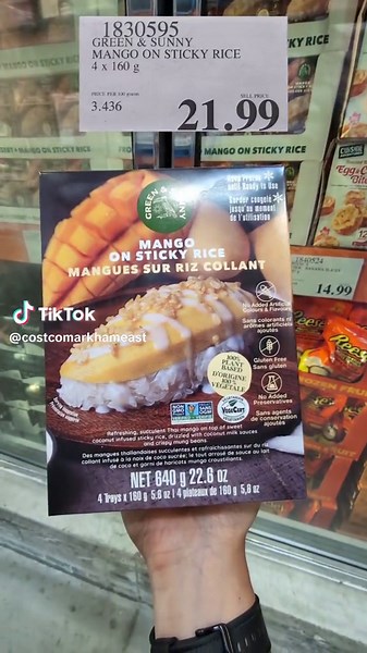 New Thai Mango Stick Rice Frozen Desserts at Costco 🇨🇦! $21.99 for 4 frozen trays. This looks so good! Spotted at Costco Markham East. #costcocanada #costcomarkhameast #Costco #Costcohaul #MrCME #CostcoFinds #costcoclearance