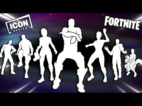 ALL ICON SERIES DANCES & EMOTES IN FORTNITE !!! (Back on 74, Touching the Sky, Gangnam Style)