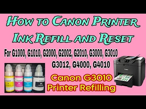 How to Canon Printer Ink Refill and Reset | Canon G3010 Printer Refilling | Canon Printer Refilling