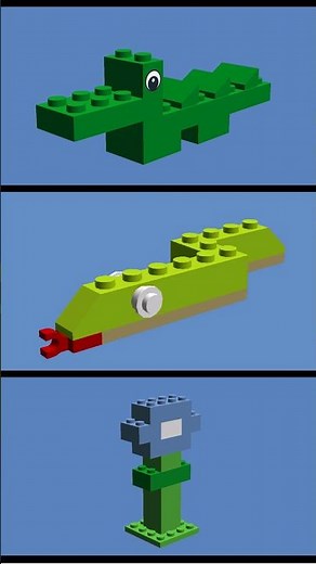 🐍 Lego Snake / Serpiente Tutorial Ideas #LEGO #snake #animal #reptile #build