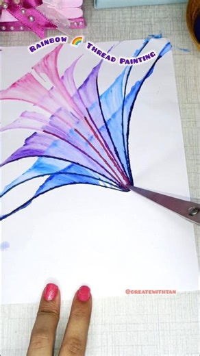 Unique Rainbow🌈🎉 Thread Art|String Pull Art|#thread #art #shortsfeed #diy #painting #yt #rainbow