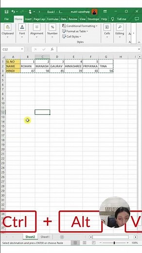 Make Excel Data Transparent Row & Column Wise | Smart Excel Formatting Trick #excel#shortsfeed