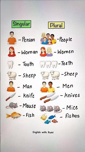 Singular/ Plural - grammar ✅🇬🇧👩🏻‍🏫 #learning #education #grammar #spokenenglish #english