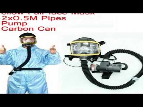 A must-have product! Electric Constant Air Flow Supplied Fed Full/Half Face Gas Mask Breathing Sys