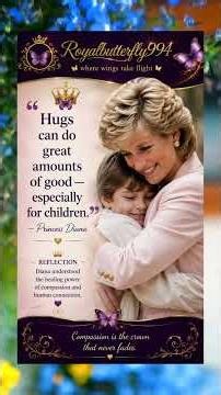 Princess Diana on the Power of Hugs A Heartwarming Quote About Children and Compassion