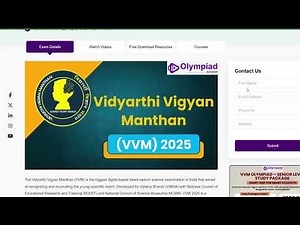 Vidyarthi Vigyan Manthan (VVM) 2025-26 Preparation