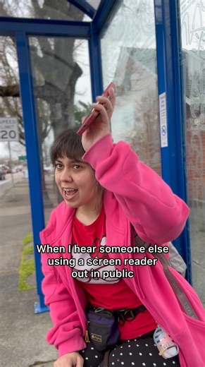 When I hear someone else using a screen reader out in public #Accessibility #Technology #Blind￼