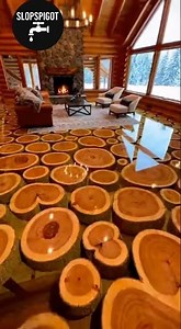 Luxury Epoxy Log Floor! #DIY #flooring #home