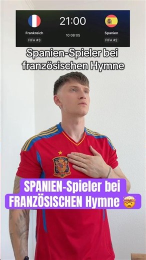 SPANISH players during the FRENCH anthem 🇫🇷🇪🇸