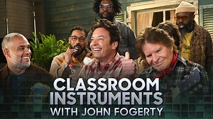 John Fogerty joins Jimmy and The Roots to perform Creedence Clearwater Revival's global hit "Lookin' Out My Back Door" with classroom instruments. | The Tonight Show Starring Jimmy Fallon
