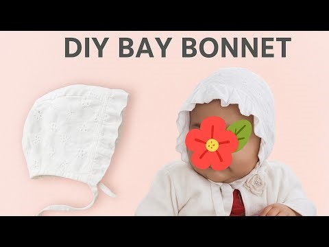 How to Sew a Cute Baby Bonnet | Baby Bonnet DIY with English subtitles| Cap for Newborns🐣