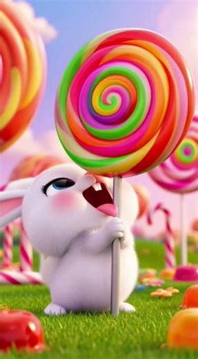 Bunny Licks Lollipop… Then MAGIC Happens 😂 | Cute Bunny Short