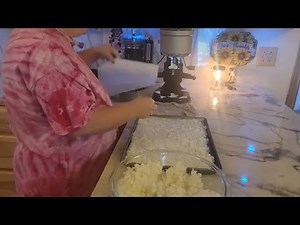 Diced onions with the Kitchen aid chopper attachment