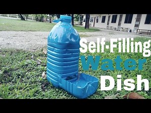 How to Make a Self-Filling Water Dish for Pets. ( diy automatic water bowl for your dog / cat)