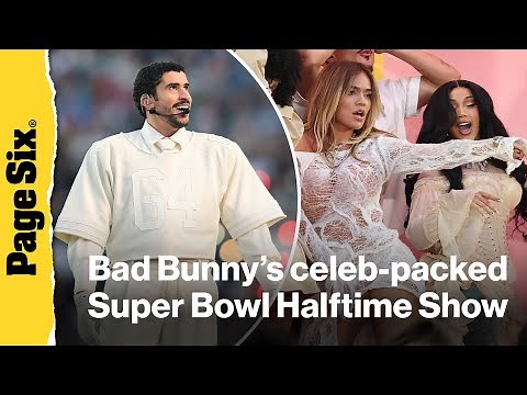 Bad Bunny celebrates Puerto Rico in celeb-packed Super Bowl 2026 halftime show performance