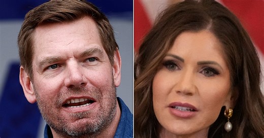 Eric Swalwell Blasts Kristi Noem For 'Bulls**t' Over Abrego Garcia Tattoo Pic