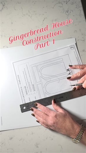 Christine - Custom Cookies on Instagram: "New project! Over the next few days watch me make a gingerbread house! I’m so busy with work I wasn’t sure I could find the time, but then I saw @jackelinnepastry sharing her beautiful gingerbread house templates! She did all the planning work so I can do the fun part! Here’s part 1 with more to come! . . . . . #Gingerbread #gingerbreadhouse #christmascookies"