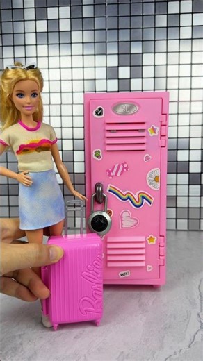 Satisfying With Unboxing Barbie Doll Locker Set Toys #shorts #asmr